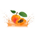 Apricot splash Royalty Free Stock Photo