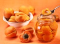 Apricot in spoon Royalty Free Stock Photo