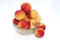 Apricots in glass bowl