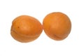 Apricots isolated on white background Royalty Free Stock Photo