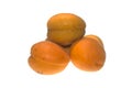 Apricots isolated on white background Royalty Free Stock Photo