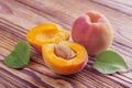 Apricots one of the most healthy fruits, because  their composition are present: beta-carotene, choline, vitamins Royalty Free Stock Photo