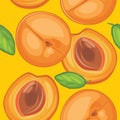 Apricots. Seamless background