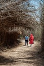 Female tourists at Al Wathba Wetland Reserve Abu Dhabi, UAE