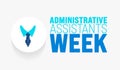 April is Administrative Assistants Week background template. Holiday concept. use to background, banner, placard