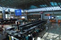 Air check-in counter in Taipei Taoyuan International Airport. 20 April 2011