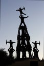Monument to the muixeranga in AlgemesÃÂ­, Valencia