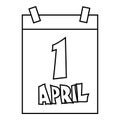 April 1, April Fools Day calendar icon Royalty Free Stock Photo