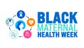 April is Black Maternal Health Week background template. Holiday concept. use to background, banner,