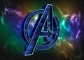 April 8, 2019, Brazil. Logo Avengers Endgame. Avengers Endgame is a film produced by Marvel Studios