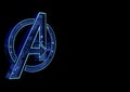 April 8, 2019, Brazil. Logo Avengers Endgame. Avengers Endgame is a film produced by Marvel Studios