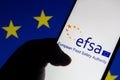 April 19, 2022, Brazil. In this photo illustration the European Food Safety Authority EFSA logo seen displayed on a smartphone