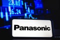 April 27, 2021, Brazil. In this photo illustration the Panasonic Corporation logo seen displayed on a smartphone screen