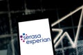 April 4, 2019, Brazil. Serasa Experian logo on the mobile device. Serasa Experian is a Brazilian brand of analysis and information