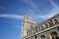 24 April 2021 - Bucks, UK: Church flying flag of St George on blue sky day