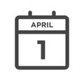 April 1 Calendar Day or Calender Date for Deadline or Appointment