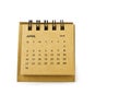 April. Calendar sheet on white. Royalty Free Stock Photo