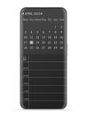 April 2023 calendar smartphone