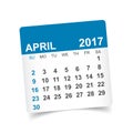 April 2017 calendar