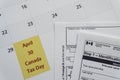 April 30 - Canada Tax Day . Deadline to sub,it Personal Income Tax Returns