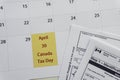 April 30 - Canada Tax Day . Deadline to sub,it Personal Income Tax Returns