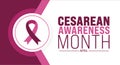 April is Cesarean Awareness Month background template. Holiday concept. use to background, banner,