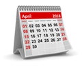 April 2018 - Calendar