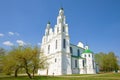 April day at St. Sophia Cathedral. Polotsk, Belarus Royalty Free Stock Photo