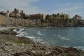 April 15, 2014. Estoril, Cascais, Sintra, Lisbon, Portugal. Beautiful House And Cliffs Near The Beach Of Poca On The Coast Of Royalty Free Stock Photo