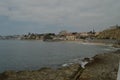 April 15, 2014. Estoril, Cascais, Sintra, Lisbon, Portugal. Nice Shot Of Poca Beach On A Cloudy Day On The Coast Of Estoril. Royalty Free Stock Photo