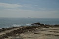 April 15, 2014. Estoril, Cascais, Sintra, Lisbon, Portugal. Rocks From Where To Contemplate The Atlantic Ocean On The Coast Of Royalty Free Stock Photo