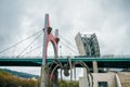 April 2022 Europe, Spain, basque country, vizcaya province, bilbao, view of the la salve bridge Royalty Free Stock Photo