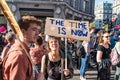 London, UK - April 19, 2019: Extinction Rebellion Protesters in Oxford Street