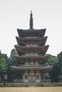 10 April 2012 Five storied pagoda at Daigo-ji Temple, Kyoto City, Kyoto Pref., Japan Royalty Free Stock Photo