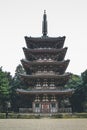 10 April 2012 Five storied pagoda at Daigo-ji Temple, Kyoto City, Kyoto Pref., Japan Royalty Free Stock Photo