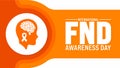 April is FND Awareness Day background template. Holiday concept. use to background, banner, placard, card, and poster design Royalty Free Stock Photo