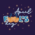April fool day template text with a pair of surprise boxes Vector