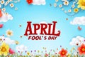 April fool's day in april background .Ai generative Royalty Free Stock Photo