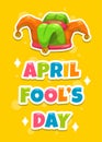 April Fool s day greeting card template.