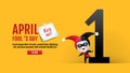 April fool`s day, Typography, Colorful, vector illustration.