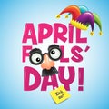 April fool`s day, typography, vector illustration, colorful, ca Royalty Free Stock Photo