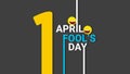 April fools day banner poster celebrated on april 1st, isolated on white background