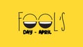 April fools day banner poster celebrated on april 1st, isolated on white background