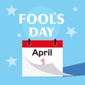 April fools day calendar first day