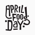 April Fools Day in Decorative Text. Isolated Vector Illustration