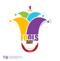 April fools day design, vector illustration. Royalty Free Stock Photo