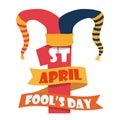 April fools day design, vector illustration. Royalty Free Stock Photo