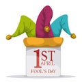 April fools day design, vector illustration. Royalty Free Stock Photo