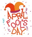April fools day design, vector illustration. Royalty Free Stock Photo