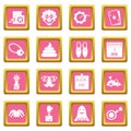 April fools day icons pink